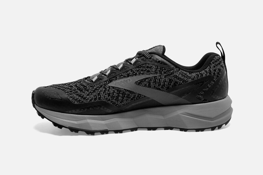 Brooks Israel Divide Trail Running Shoes Mens - Black/Grey - FBU-208964